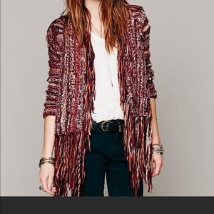 Free People Fringe Cardigan